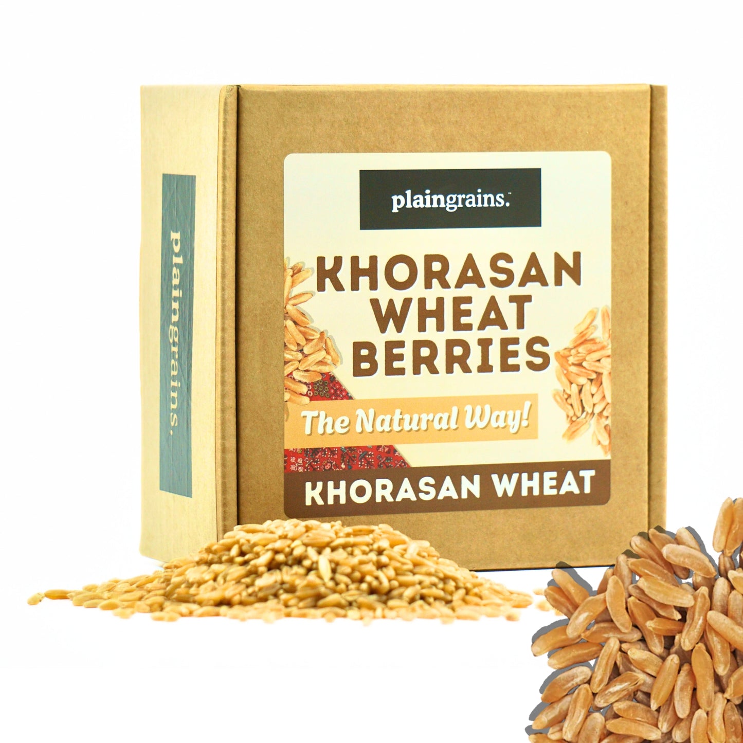2.5 LB Dry Organic Khorasan Wheat Berries - The Natural Way | Single Box