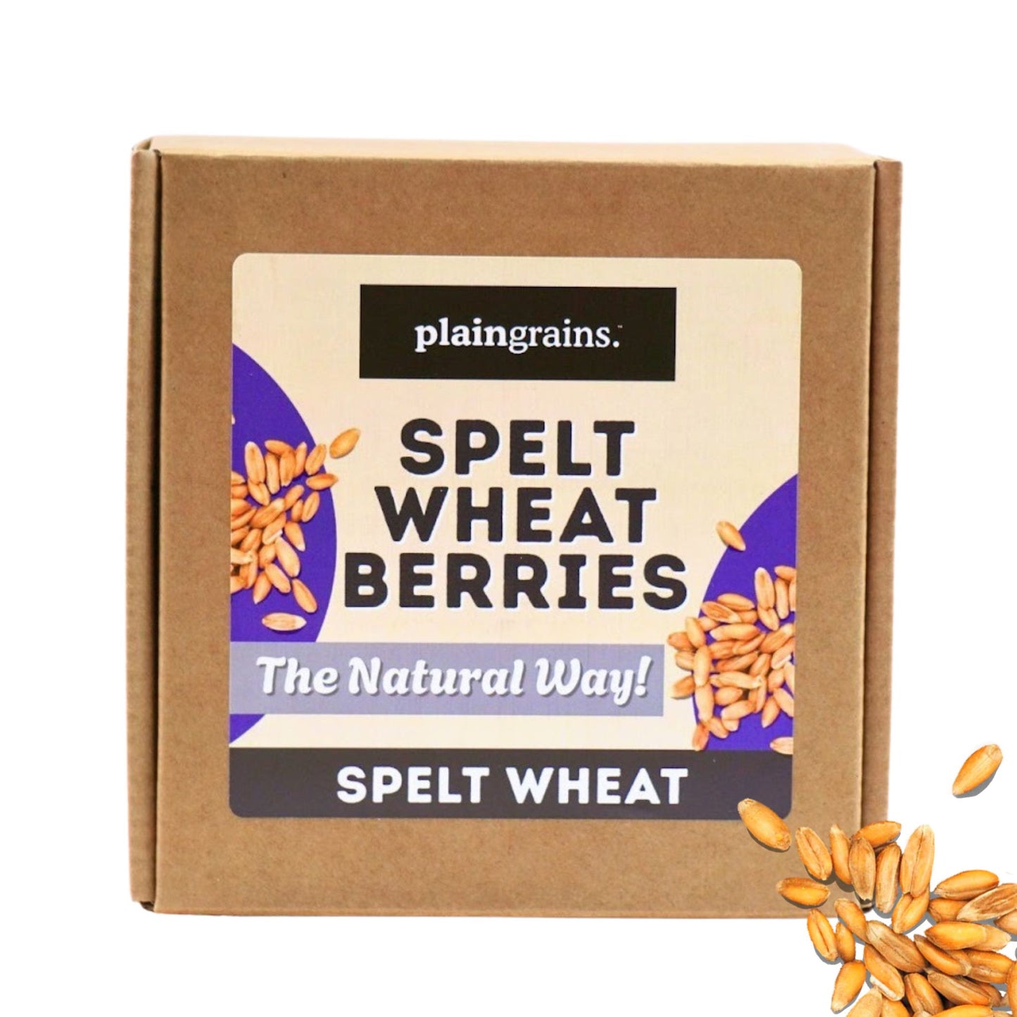 2.5 LB Dry Organic Spelt Wheat Berries - The Natural Way | Single Box