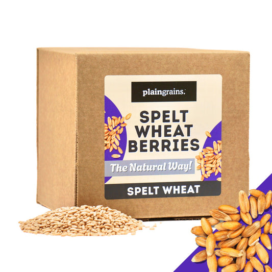 5.5 LB Dry Organic Spelt Wheat Berries - The Natural Way | Single Box