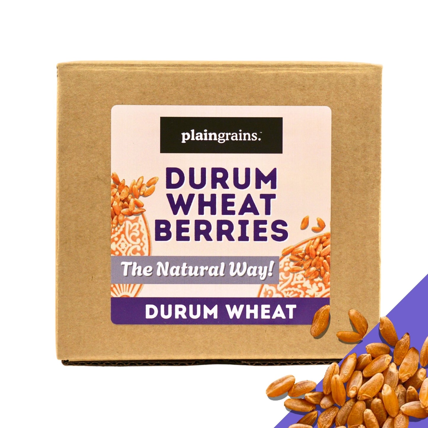 5.5 LB Dry Organic Durum Wheat Berries - The Natural Way | Single Box (Copy)