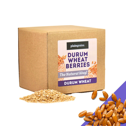 5.5 LB Dry Organic Durum Wheat Berries - The Natural Way | Single Box (Copy)