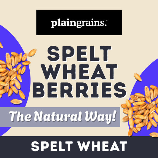 2.5 LB Dry Organic Spelt Wheat Berries - The Natural Way | Single Box
