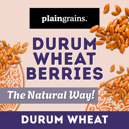 2.5 LB Dry Organic Durum Wheat Berries - The Natural Way | Single Box